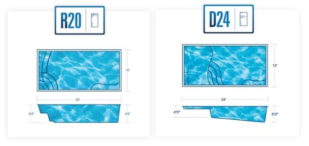 12x24 fiberglass pool